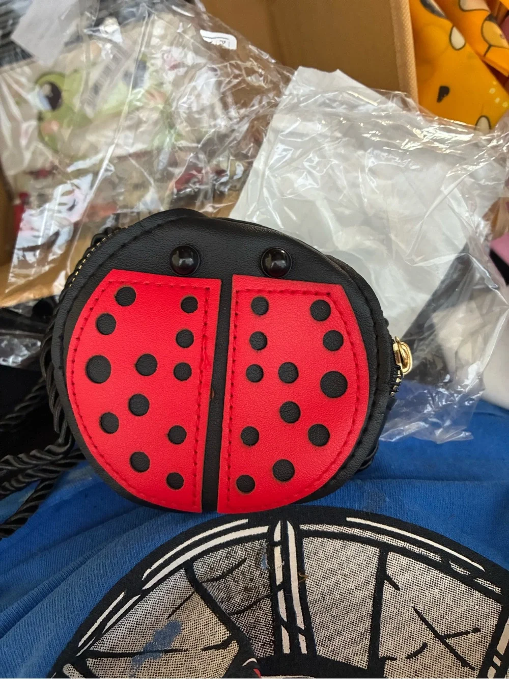 Playful Red Ladybug Kids Crossbody Bag